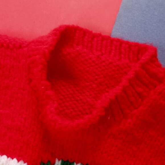 Vintage Handmade Christmas Teddybear Sweater Vest - Picture 4 of 6